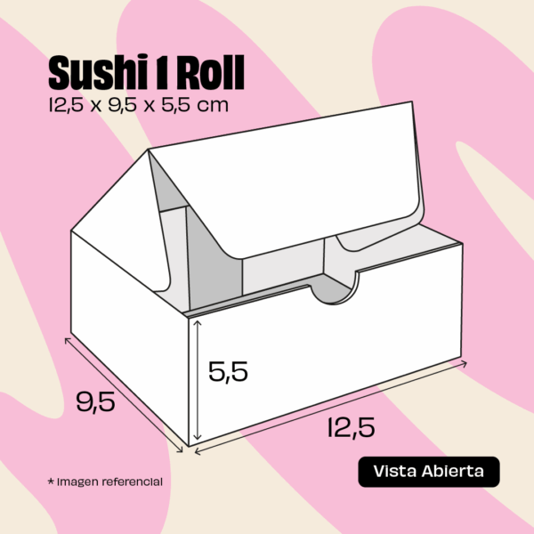 Caja de Sushi 1 Roll Genérica - Imagen 3